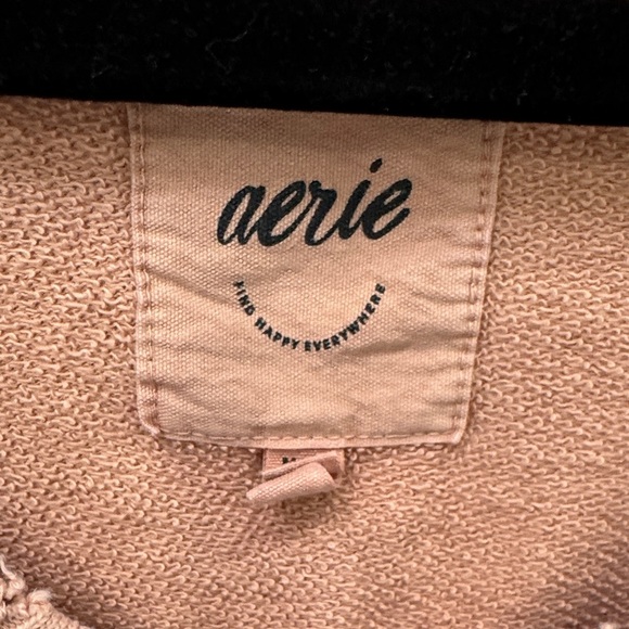 Aerie Cat Mask Crewneck Sweater - Ew People | Peach and Black - Picture 2 of 6